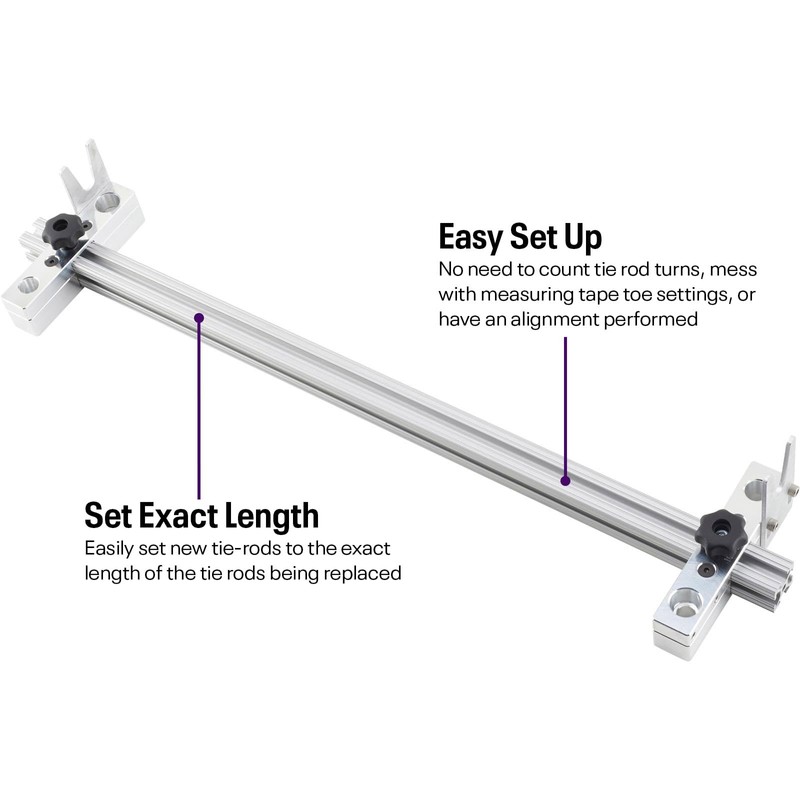 Universal Tie Rod Setup Tool: Precise Length Adjustment, Fits 7°