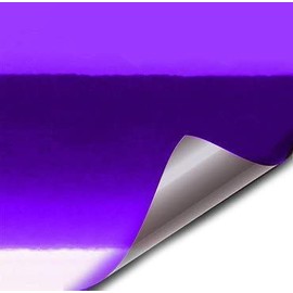 VViViD® Purple Chrome Wrap Vinyl with Air-Free Channels and Ready to Use Adhesive DIY (20ft x 5ft)