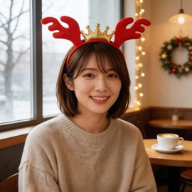 Alaiyaki Christmas Headband, Reindeer, Deer Headband, Hair Ornament, Hair Accessory, Halloween, Cosplay, Costume, For DIY Events, Birthdays, School Festivals, Accessories, Gift, For Adults and Kids