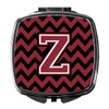 Caroline's Treasures Letter Z Chevron Garnet and Black Compact Travel