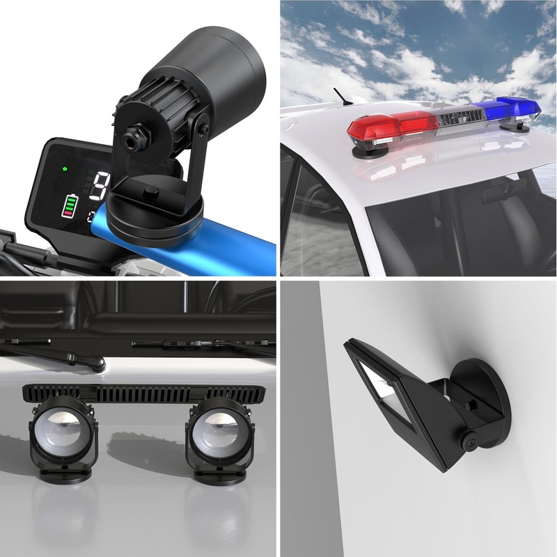 Magnetpro 2 Pieces Strong Rubber Coated Mounting Magnets Anti-Scratch, Over