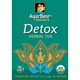 AyurBest Detox Herbal Tea USDA Certified Organic, Net Wt. 4 oz (114g), Loose Tea