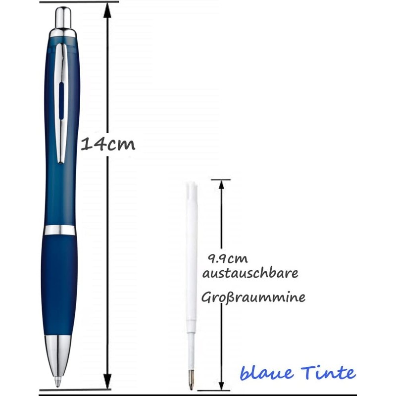 Libetui Pack of 10 Ballpoint Pens with Non-Slip Grip Zone