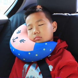 Kids Car Seat Travel Neck Pillow Soft Neck Support Cushion Car Seat Belt Cover Cushion Pillow Car Seatbelt Shoulder Pad Head Neck Support Pillow Seat Strap Pillow for Car Airplane Pushchair Travel