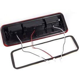 CHEDA Third 3D Brake Lights Assembly Compatible with 2004 2005 2006 2007 2008 Ford F150/Explorer LED Bar Tail Cargo Lamp 4L3Z13A613AA(Red lens Clear Bottoms)