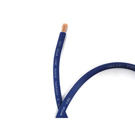 5 ft CCA 4 Gauge Oversized Blue Power Ground Wire Sky High Car Audio