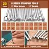Leather Working Tools,Professional Leather Working Kit for Carving, Punching, Stamping,