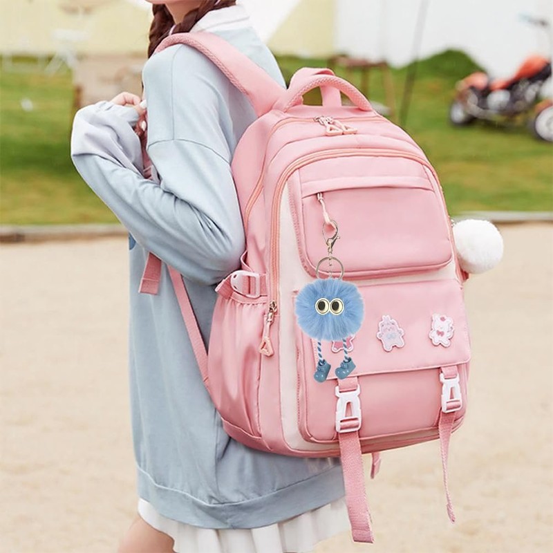 School Bag Accessories Keyring for Children, Boys and Girls, Blue,