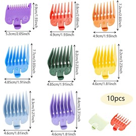 NINFEIQI 10PCS Hair Clipper Combs Guides, Limit Comb Hair Cutting Guide Replace Comb Compatible for Many Clippers/Trimmers (1.5, 3, 4.5, 6, 10, 13, 16, 19, 22, 25mm)