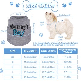 Sadnyy Sadnyy 6 Pack Summer Small Dog Shirt Boy Pet Clothes Doggy Tee Tank Top Kitten Shirts with Letters for Small Medium Dogs Cats Soft Cozy Chihuahua Vest Apparel for Dog Cat Puppy