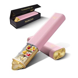 Pastillero Semanal Premium De 7 Días, Bonito Pastillero Diario, Estuche Compacto Para Viaje, Soporte Metálico Resistente Para Vitaminas, Medicamentos Y Suplementos, Un Regalo Único Y Elegante