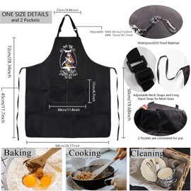 MEIKIUP Couples Aprons We're Simply Meant to Be Jack and Sally Gifts Mr Mrs Matching Aprons for Couples Valentine Gothic Gifts (Jack Sally A-UK)