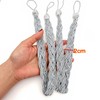 JZK 2 Pairs Silver grey tiebacks for curtains, braided curtain