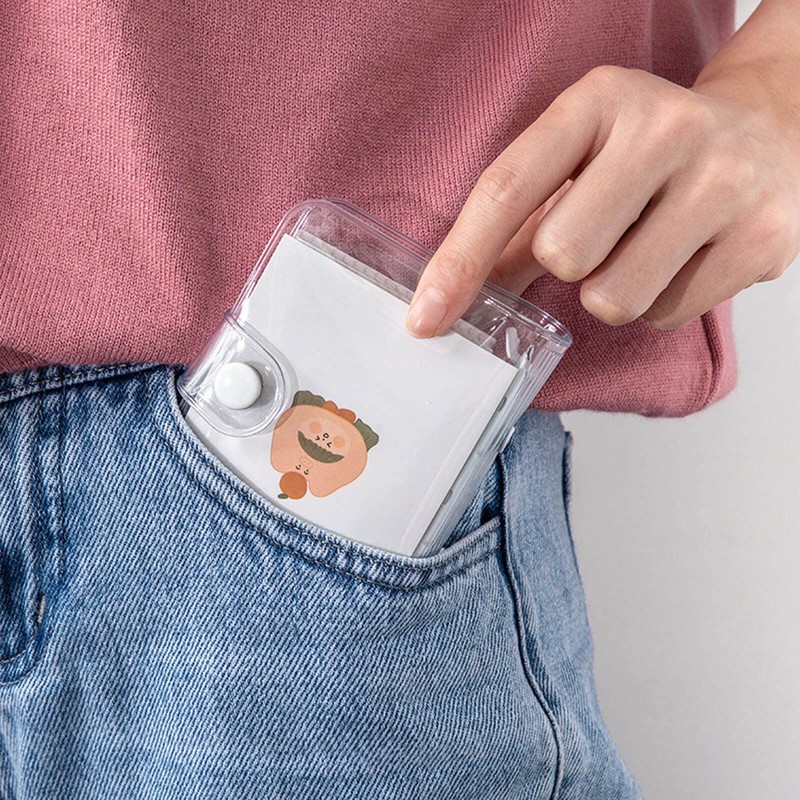Personal Notebook, Notepad, Mini Organizer, Pocket Size, PVC Clear Material,