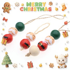 120PCS Wooden Beads Colored Natural Wood for Craft, Round Wood Beads with 65.6 Feet Twine for DIY Party Festival Decoration (20mm) YIGUANXIN