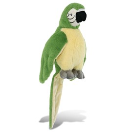 DolliBu Green Parrot Bird Super Soft Stuffed Animal, Cute Realistic Stuffed Animals for Girls, Boys, Adults Animal Gifts, Kids Nursery Decor for Newborn, Cuddly Soft Baby Plush Toys - 9 Inches