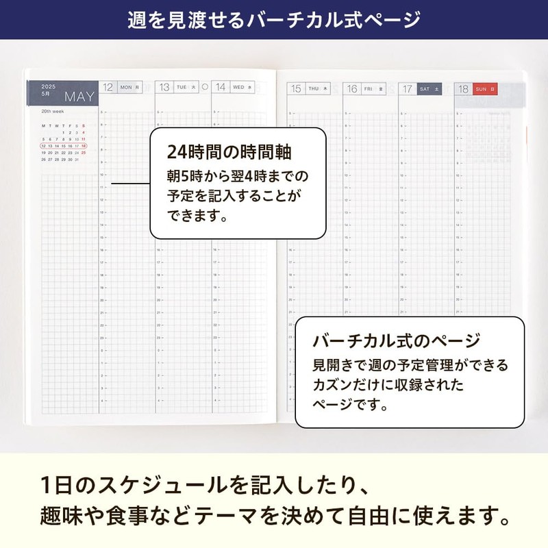 Hobo Nikki 2025 HON English Version Slash (Navy) [A5/1 Day