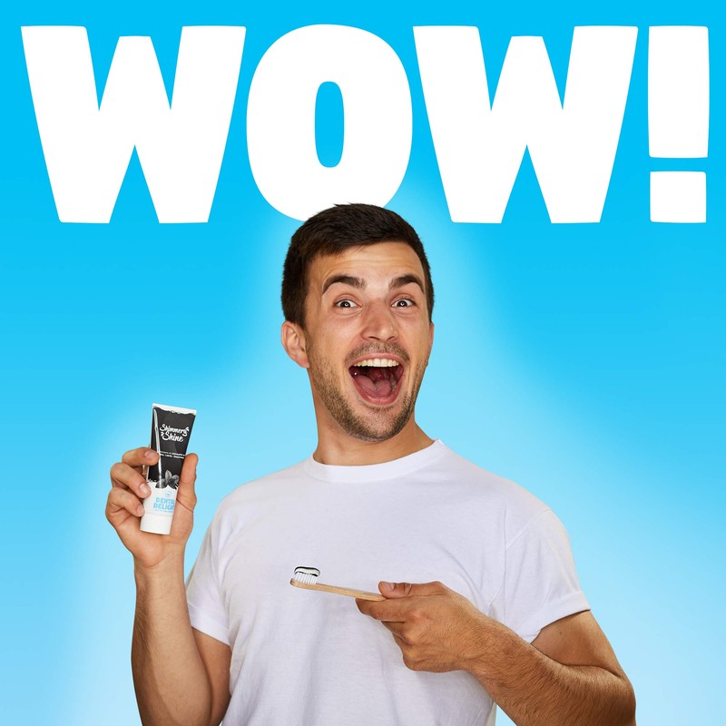 Dental Delight Shimmery Shine Activated Carbon Toothpaste with Mint Flavour,