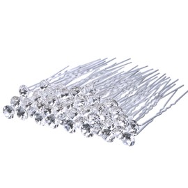 EBOOT 40 Pack Rhinestone Hair Pins Bridal Wedding Crystal Clips Accessories Decorative for Women and Girls