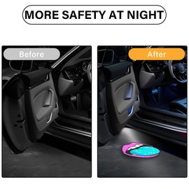 Car Door Lights Projector, 2PCS Hippie Blue Tongue Car Door Projector Lights Universal Welcome Courtesy Ghost Shadow Lamp Fit for All Car Models Hippie Car Accessories