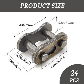 24Pcs 420 Chain Master Link, 420 Mini Bike Chain Breaker for CT200U Parts 90/110/125/150cc Go Kart Parts