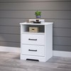 Prepac 2 Drawer Nightstand, 16.25in x 18.75in x 24.5in, Rustic