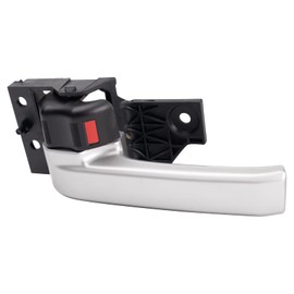 TRQ Front Left Interior Door Handle Silver Drivers Side Compatible with 2007-2014 Toyota FJ Cruiser