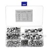 MECCANIXITY 170Pcs Lock Nuts 304 Stainless Steel Hex Nuts, Hex