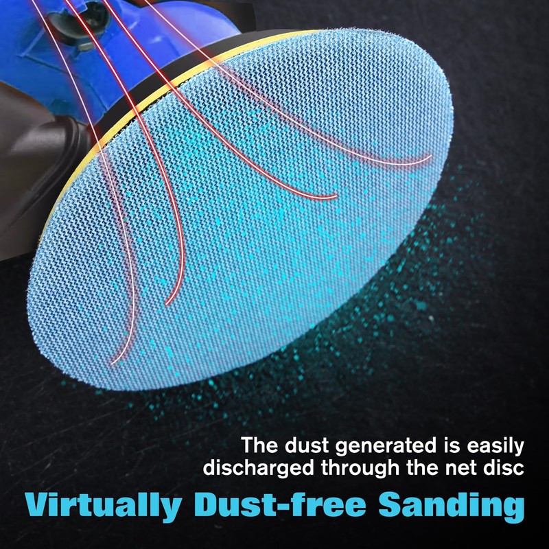 LEONTOOL 6 Inches Mesh Abrasive 400 Grit Dust-Free Hook and