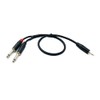 System-S Audio Y Jack Cable 50 cm 2 x 6.35