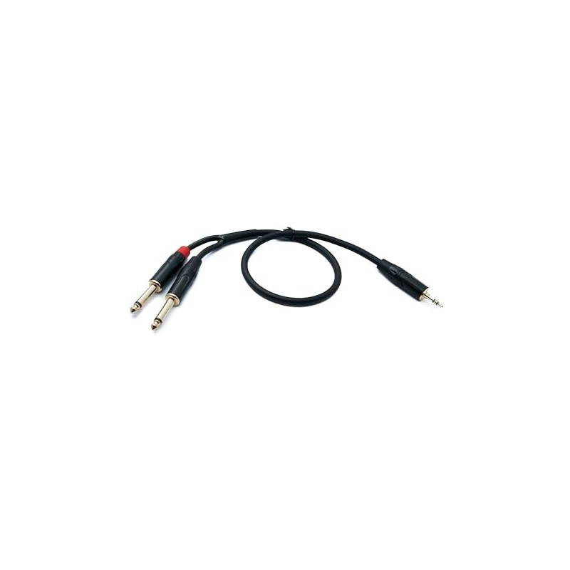 System-S Audio Y Jack Cable 50 cm 2 x 6.35