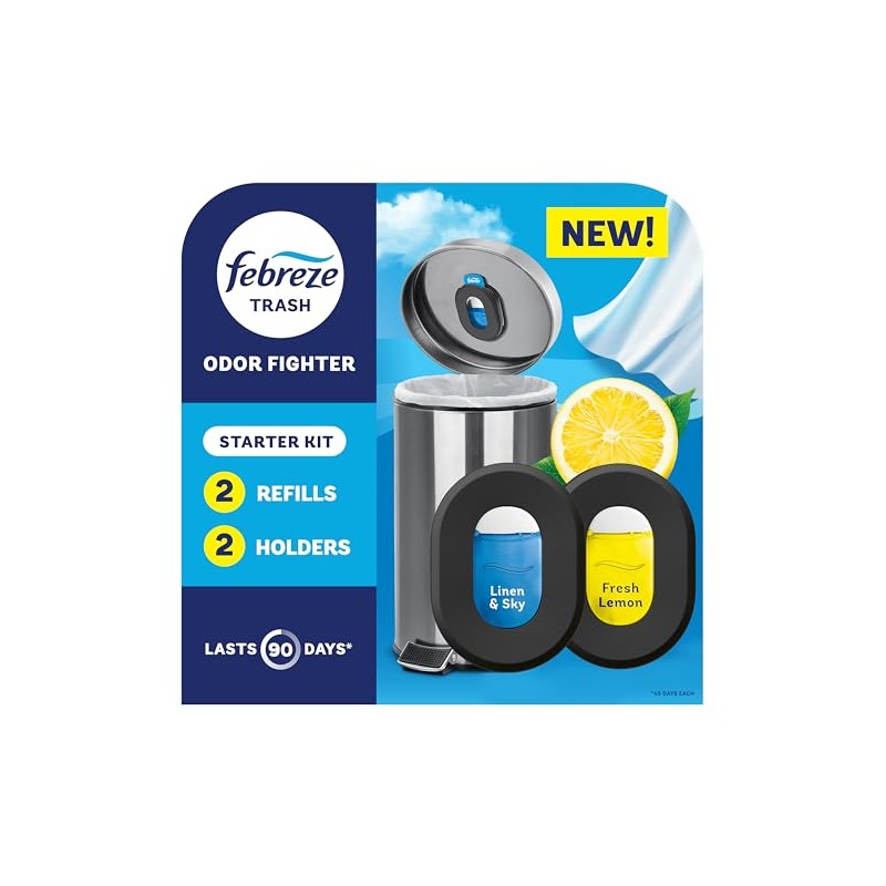 Febreze Trash Odor Fighter - Stick-On Deodorizer for Fresh Scents