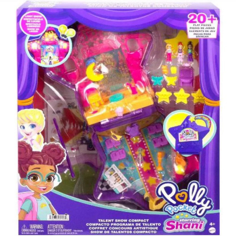 Mattel Polly Pocket Starring Shani Talent Show Compact Miniature Playset
