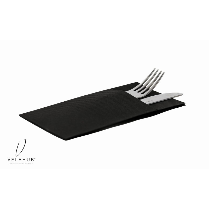 VelaHub Soft Point 50 Cutlery Napkins, High-Quality Disposable Napkins, 32