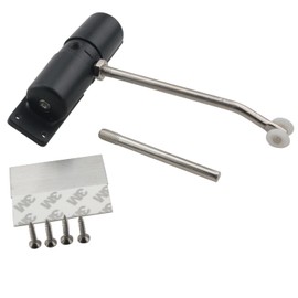 ZCZQC 1Set Stainless Steel Simple Door Closer Heavy Duty Pulley Model Black Invisible Automatic Door Closer Household Lightweight Mute Invisible Door Closer Zinc Alloy Spring Screen Door Closer