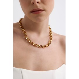 ceres paris 18K Gold-Plated Cuban Chain Necklace – Trendy Jewelry for Women, Durable & Waterproof, Gold Plated Jewelry for Everyday Wear, Perfect Women’s Gift & Women’s Jewelry., Yellow Gold, no