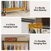 Higeego Rolling Clothing Rack for Hanging Clothes Heavy Duty Garment
