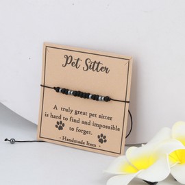 MAOFAED Petsitter Morse Code Bracelet, Petsitter Thank You Gift, A Truly Great Petsitter is Hard to Find