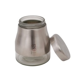 Sabichi Stainless Steel Tea Jar, Glass, 11.6 x 11.6 x 13.4 cm