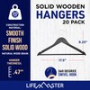 Lifemaster Wooden Clothes Hangers – with 360 Degree Swivel Hook