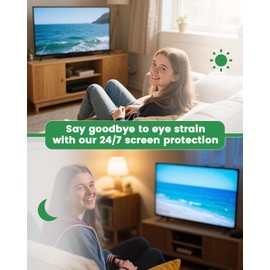 F FORITO 2-Pack 24 inch Matte Anti Glare Film for TV, Eye Protection Anti Reflection Shield Compatible with 24" TV with 16:9 Aspect Ratio