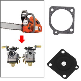 Be In Your Mind 2 Sets Carburettor Diaphragm Repair Kit Compatible with Husqvarna 40 45 49 51 55 H55 H51 240R 245R Chainsaw & Trimmer Carburetor Zama RB-45
