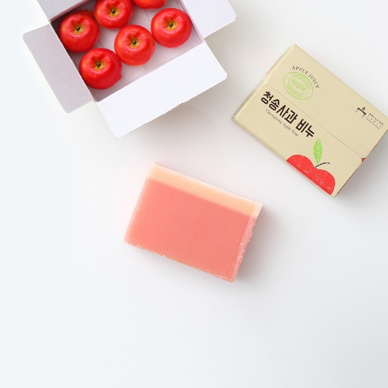 Cheongsong Apple Natural Soap 90g (CP+MP Soap) Fragrant Cheongsong Apple