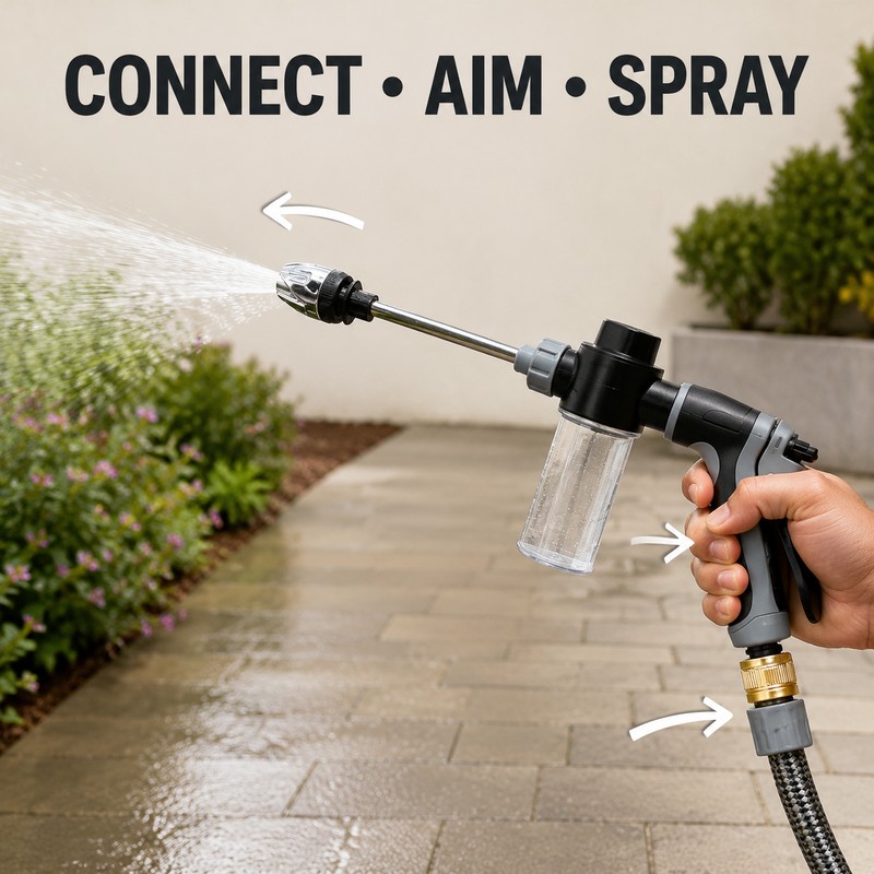 High Pressure Water Gun Nozzle for Car Wash and Garden