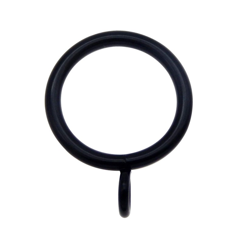 10 pcs 28mm Black Metal Curtain Rings Drapery Voile Pole