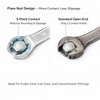 wanlvkang Flare Nut Wrench Set, 9–17mm Offset End Spanner Metric,