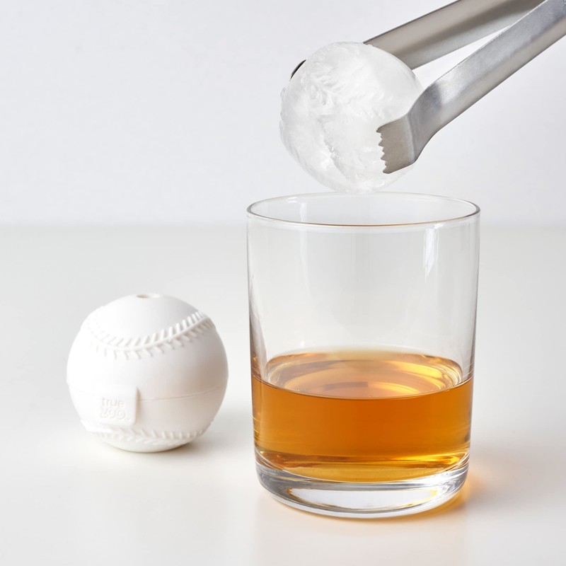 True Zoo Baseball Ice Mold, Silicone Ice Sphere Mold, Novelty