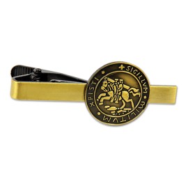 Knights Templar Seal Crusaders Solomon's Temple Masonic Tie Clip