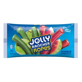 Jolly Rancher Ropes - Green Apple and Watermelon Flavors - Pack of 2 - Classic Taste Everyone Loves with A Gummy Twist - Fun For Everyone