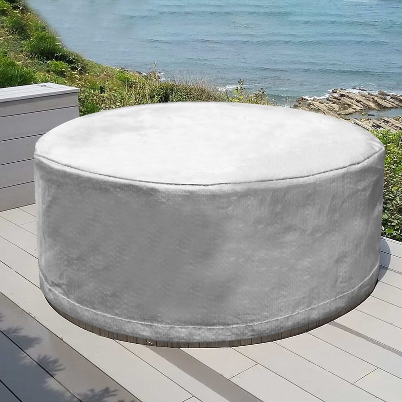 UCEDER Round Hot Tub Cover 170G Polyethylene Spa Cover Waterproof
